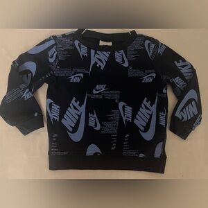 Nike Navy and Blue Graphic Sweatshirt